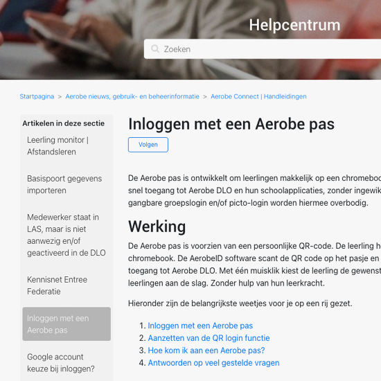 Verdieping DLO Helpcentrum